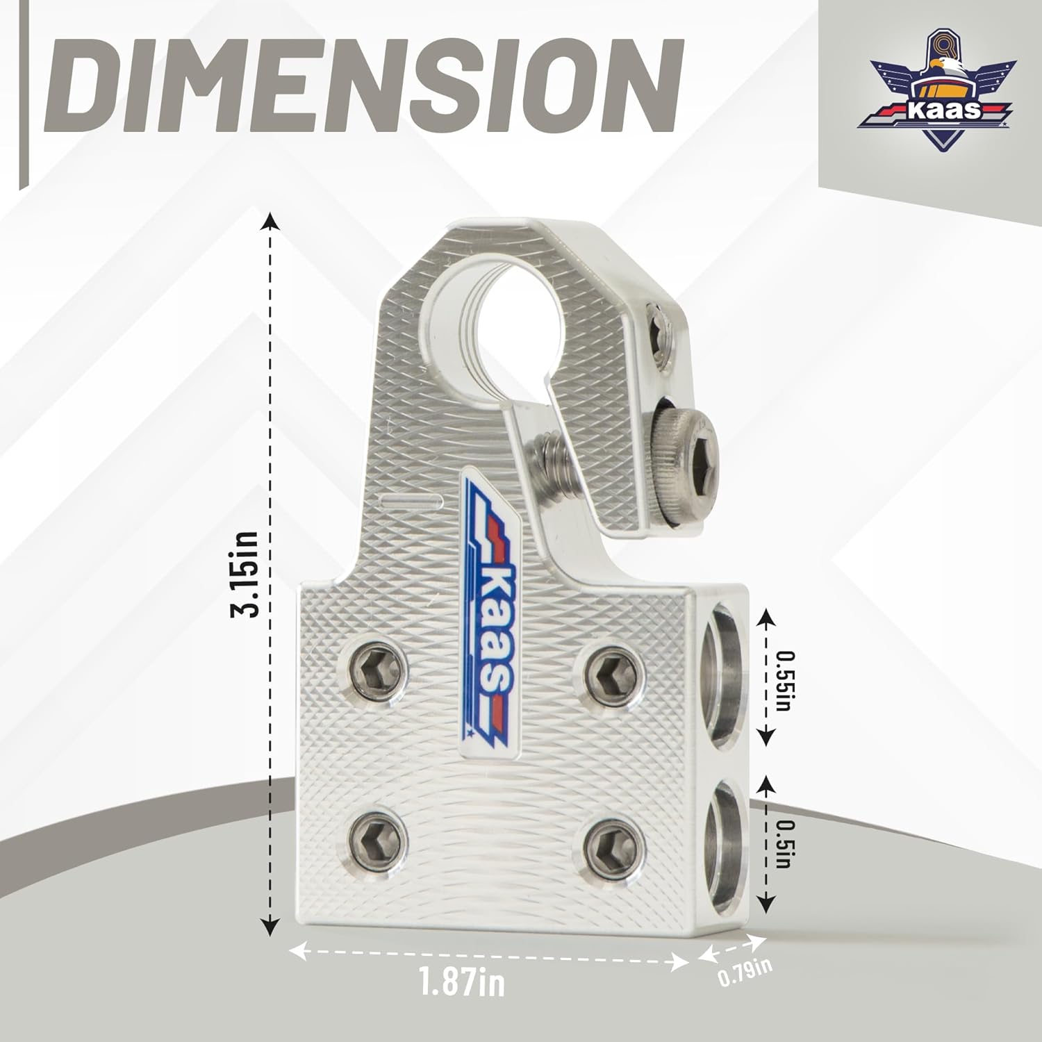 Terminal Clamps — Metallic Silver